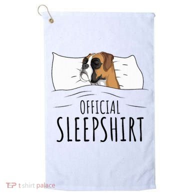 Boxer Dog Sleepshirt Golf Towel