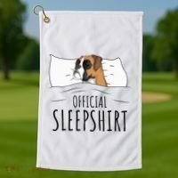 Boxer Dog Sleepshirt Golf Towel thumb 1