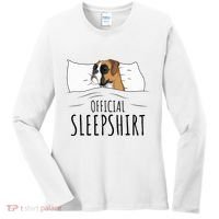Boxer Dog Sleepshirt Women's Long Sleeve Shirt thumb 0