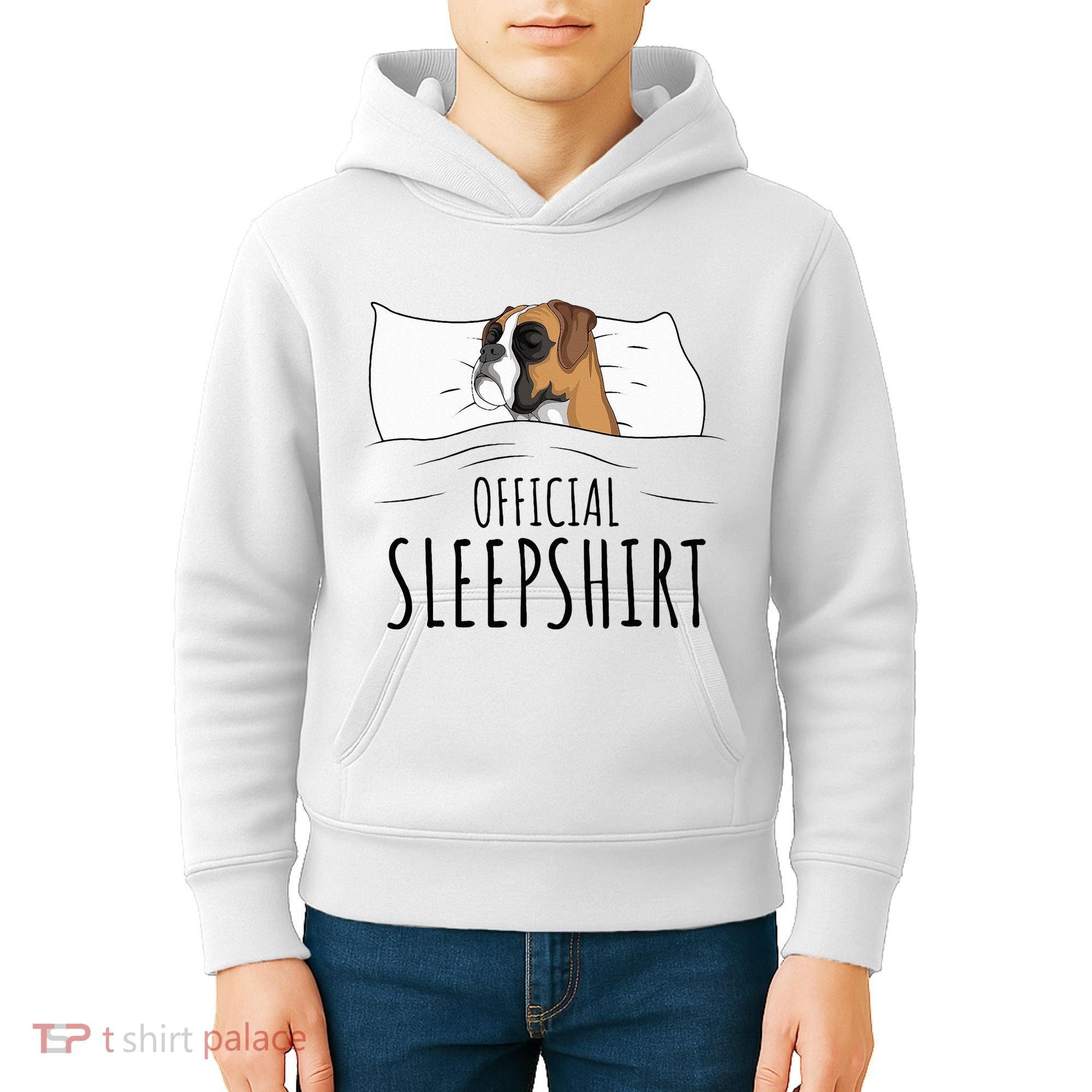 Boxer Dog Sleepshirt Kids Hoodie