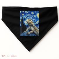 Bearded Dragon Starry Night Van Gogh Style USA-Made Doggie Bandana thumb 0