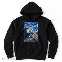 Bearded Dragon Starry Night Van Gogh Style Hoodie thumb 0
