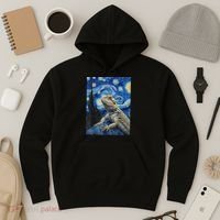 Bearded Dragon Starry Night Van Gogh Style Hoodie thumb 3