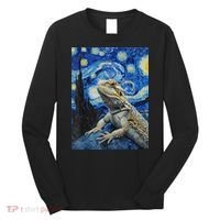 Bearded Dragon Starry Night Van Gogh Style Long Sleeve Shirt thumb 0