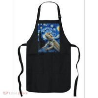 Bearded Dragon Starry Night Van Gogh Style Apron thumb 0