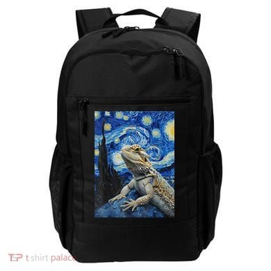 Bearded Dragon Starry Night Van Gogh Style Backpack