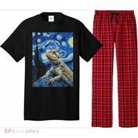Bearded Dragon Starry Night Van Gogh Style Pajama Set thumb 0