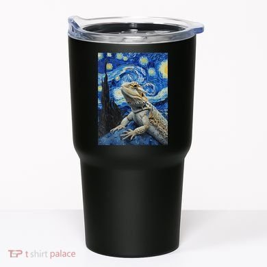 Bearded Dragon Starry Night Van Gogh Style Tumbler