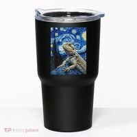 Bearded Dragon Starry Night Van Gogh Style Tumbler thumb 0