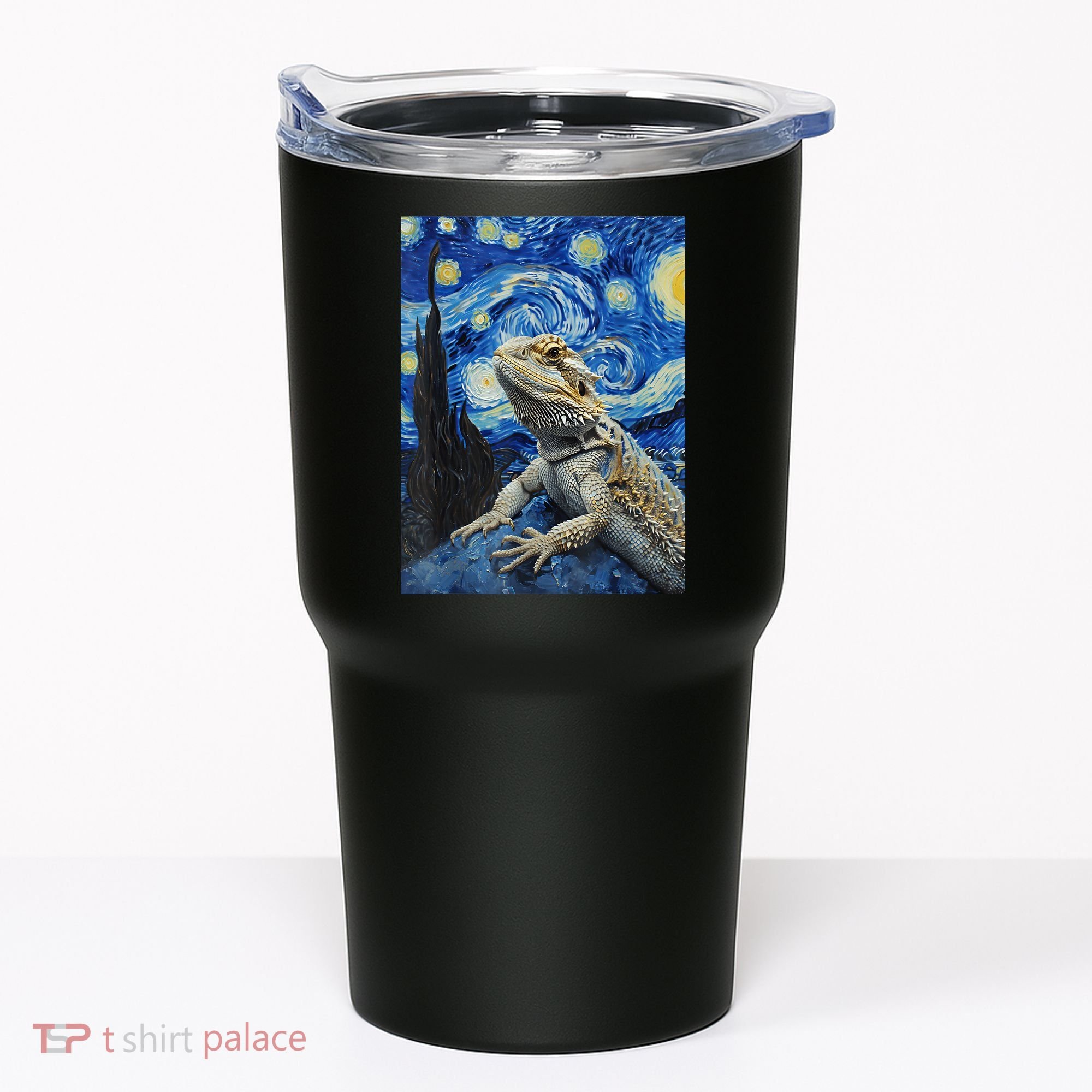 Bearded Dragon Starry Night Van Gogh Style Tumbler