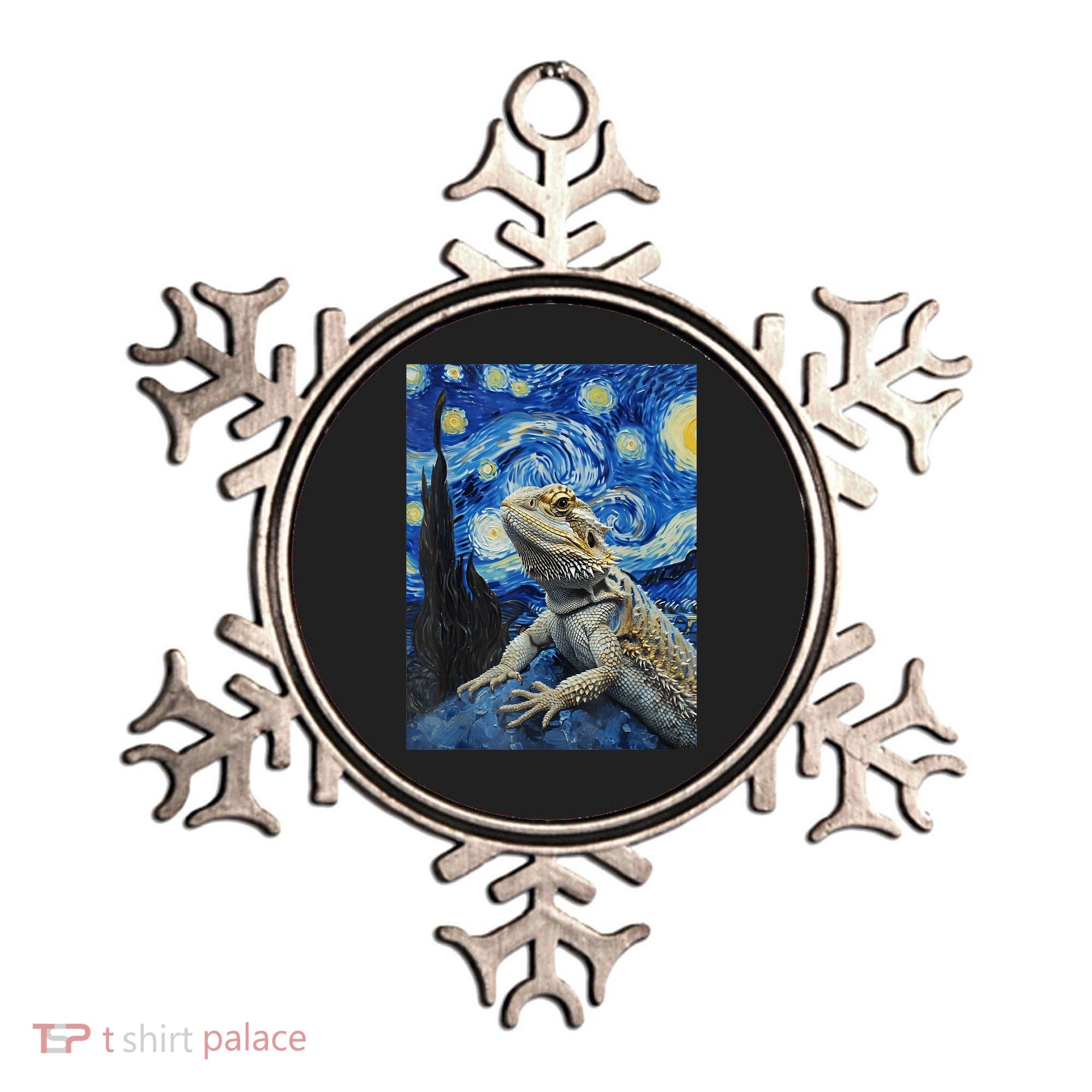Bearded Dragon Starry Night Van Gogh Style Ornament