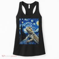 Bearded Dragon Starry Night Van Gogh Style Women's Tank Top thumb 0