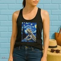Bearded Dragon Starry Night Van Gogh Style Women's Tank Top thumb 2