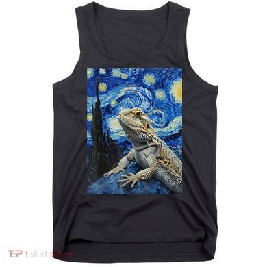 Bearded Dragon Starry Night Van Gogh Style Tank Top