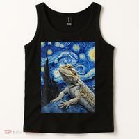 Bearded Dragon Starry Night Van Gogh Style Tank Top thumb 2