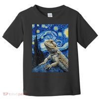 Bearded Dragon Starry Night Van Gogh Style Toddler T-Shirt thumb 0