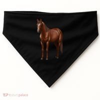 Beautiful Dark Sorrel Chestnut Quarter Horse Lover Retro USA-Made Doggie Bandana thumb 0