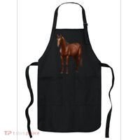 Beautiful Dark Sorrel Chestnut Quarter Horse Lover Retro Apron thumb 0