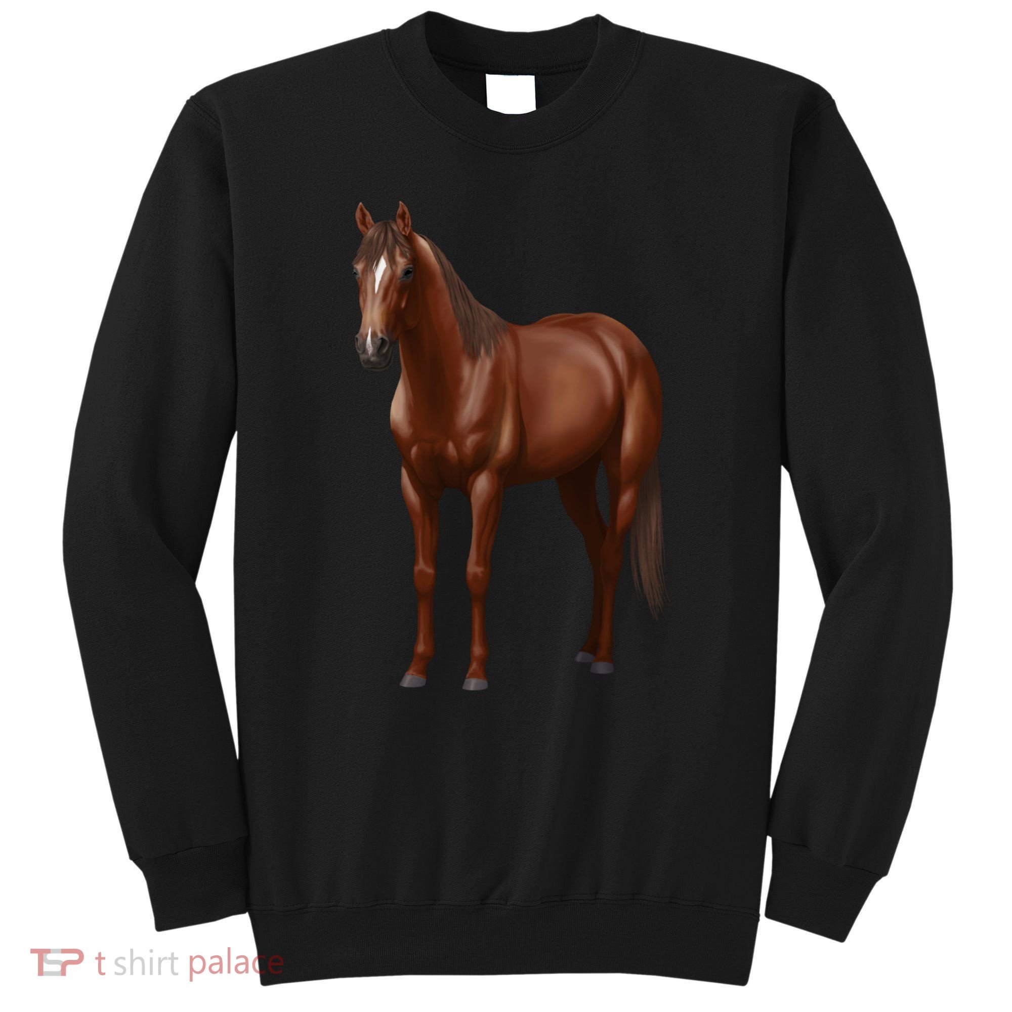 Beautiful Dark Sorrel Chestnut Quarter Horse Lover Retro Sweatshirt