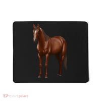 Beautiful Dark Sorrel Chestnut Quarter Horse Lover Retro Mousepad thumb 0