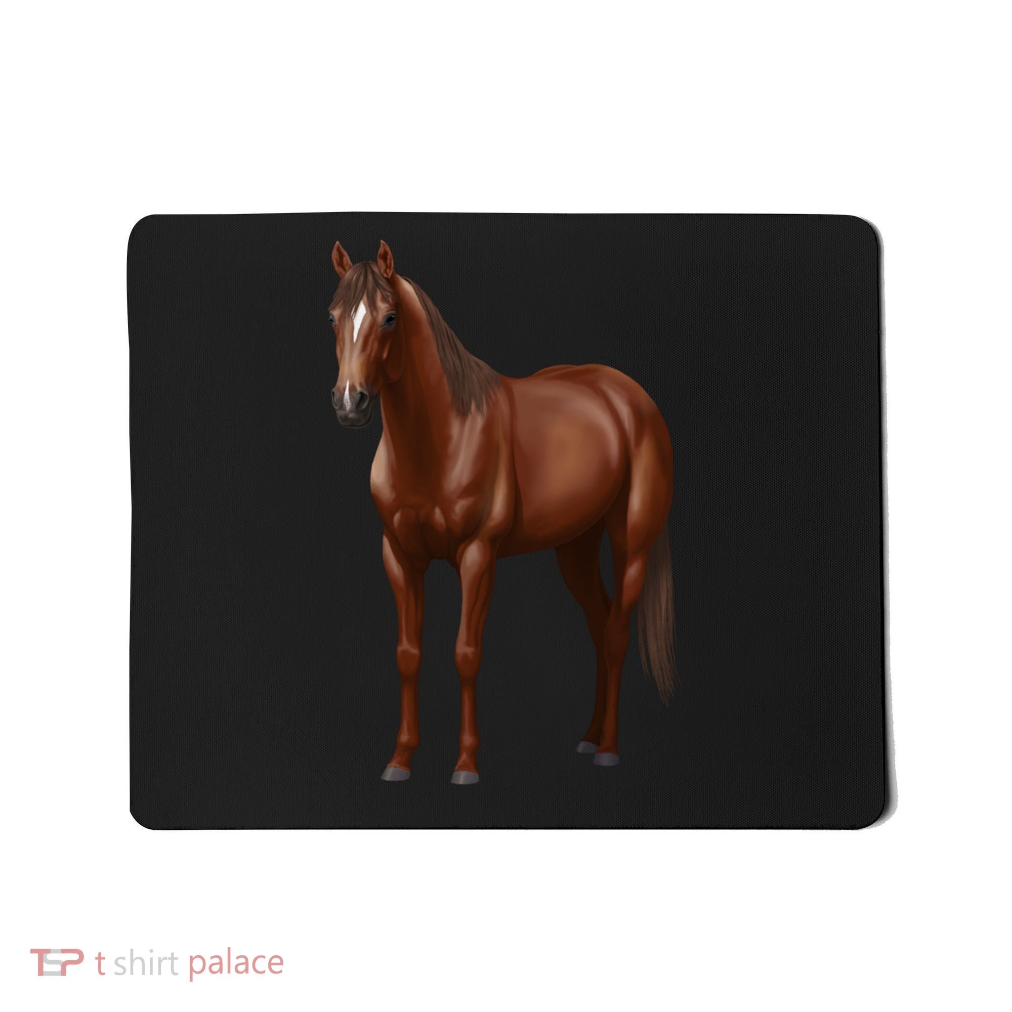 Beautiful Dark Sorrel Chestnut Quarter Horse Lover Retro Mousepad