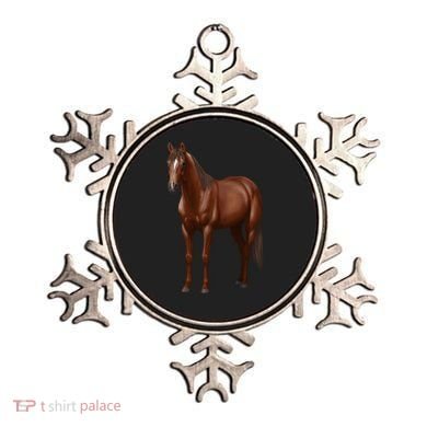 Beautiful Dark Sorrel Chestnut Quarter Horse Lover Retro Ornament