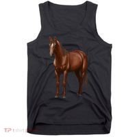 Beautiful Dark Sorrel Chestnut Quarter Horse Lover Retro Tank Top thumb 0
