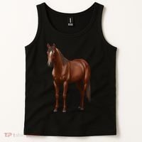 Beautiful Dark Sorrel Chestnut Quarter Horse Lover Retro Tank Top thumb 2