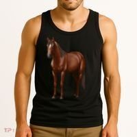 Beautiful Dark Sorrel Chestnut Quarter Horse Lover Retro Tank Top thumb 3