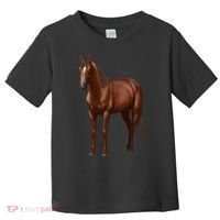 Beautiful Dark Sorrel Chestnut Quarter Horse Lover Retro Toddler T-Shirt thumb 0