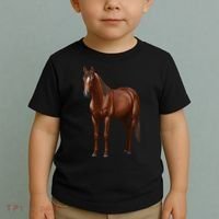 Beautiful Dark Sorrel Chestnut Quarter Horse Lover Retro Toddler T-Shirt thumb 2