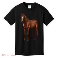 Beautiful Dark Sorrel Chestnut Quarter Horse Lover Retro Kids T-Shirt thumb 0