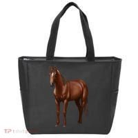 Beautiful Dark Sorrel Chestnut Quarter Horse Lover Retro Tote Bag thumb 0