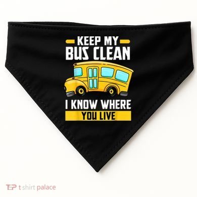 Bus Driver School Traffic Stops USA-Made Doggie Bandana