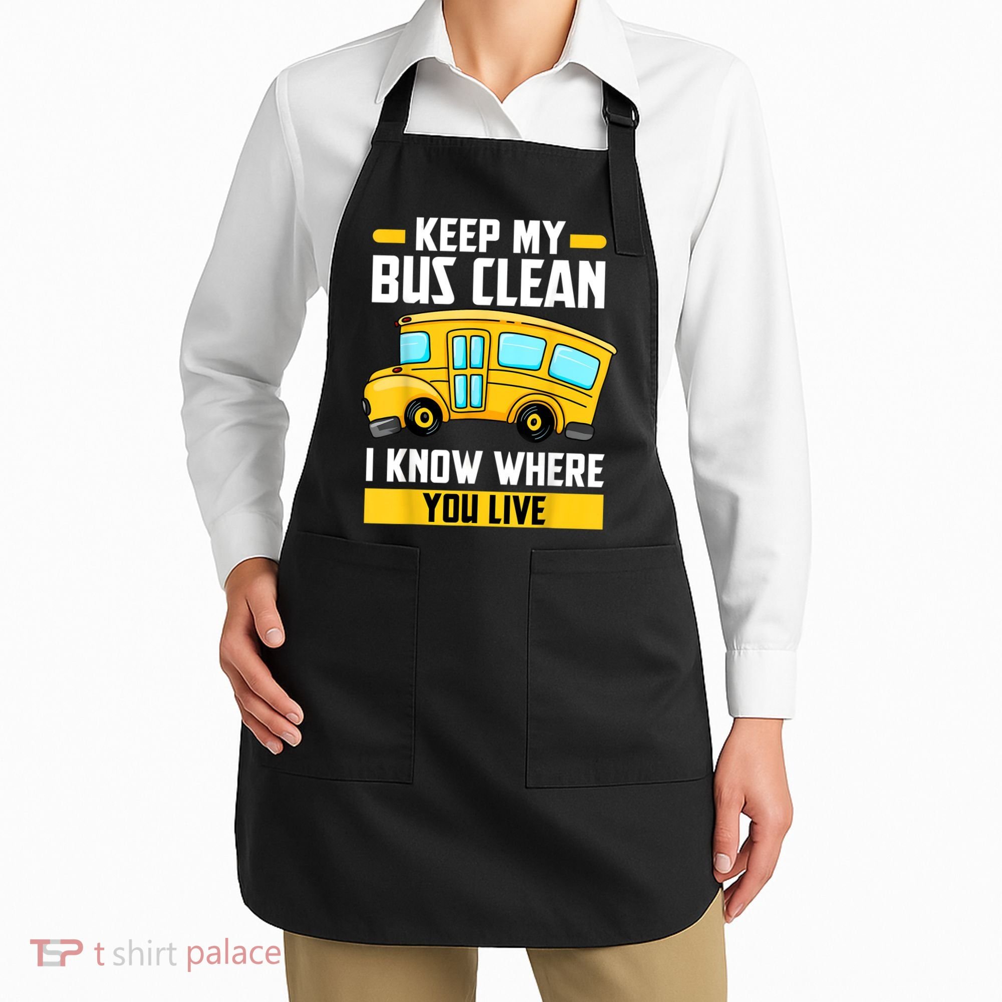 Bus Driver School Traffic Stops Apron