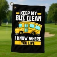 Bus Driver School Traffic Stops Golf Towel thumb 1