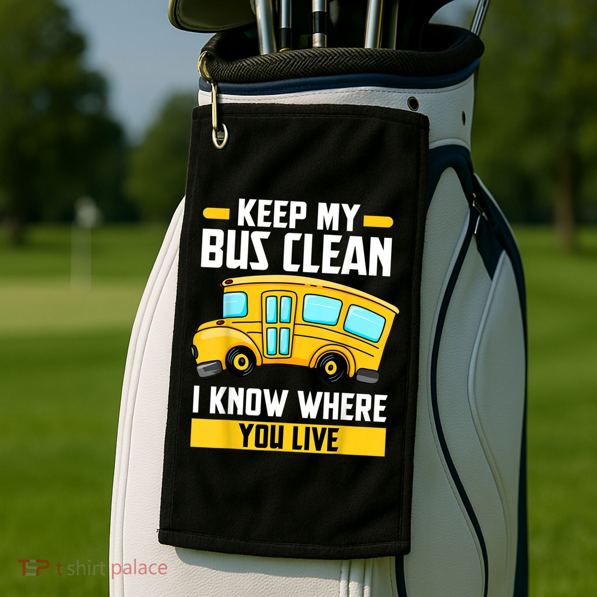 Bus Driver School Traffic Stops Golf Towel