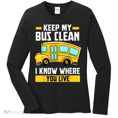Bus Driver School Traffic Stops Women's Long Sleeve Shirt