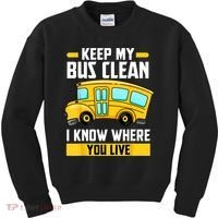 Bus Driver School Traffic Stops Kids Sweatshirt thumb 0
