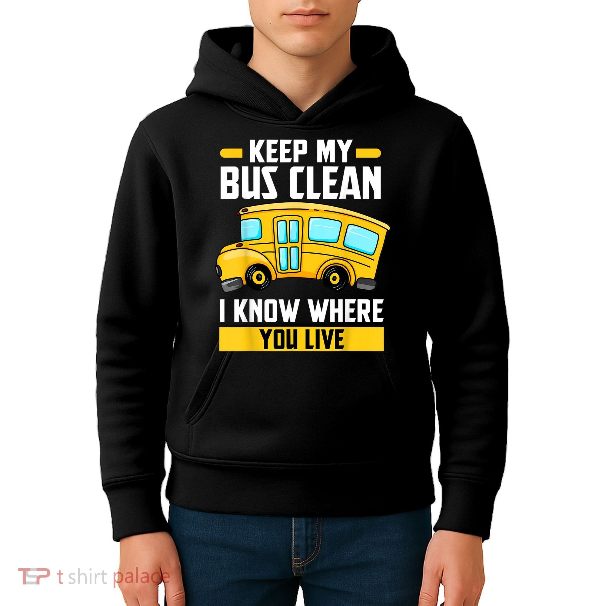 Bus Driver School Traffic Stops Kids Hoodie
