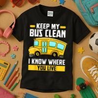 Bus Driver School Traffic Stops Kids T-Shirt thumb 3