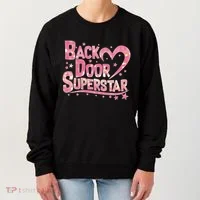 Back Door Superstar Meme Pink Glitter Women's Sweatshirt thumb 0