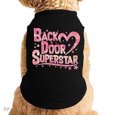Back Door Superstar Meme Pink Glitter Doggie Tank