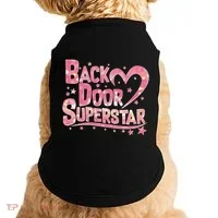 Back Door Superstar Meme Pink Glitter Doggie Tank thumb 0