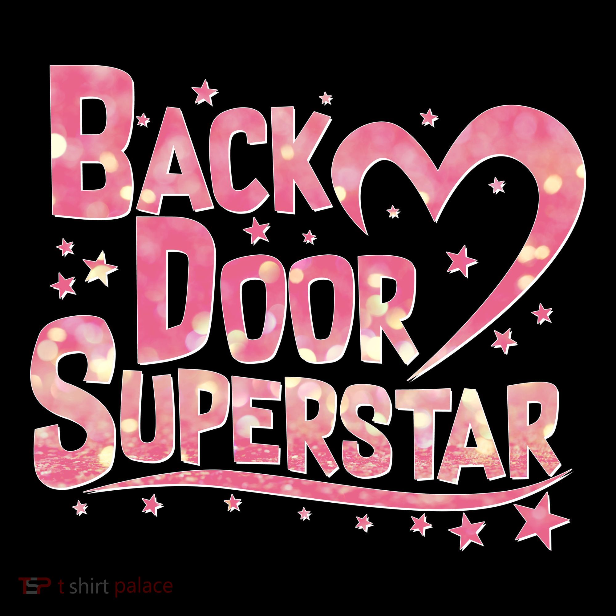 Back Door Superstar Meme Pink Glitter Doggie Tank
