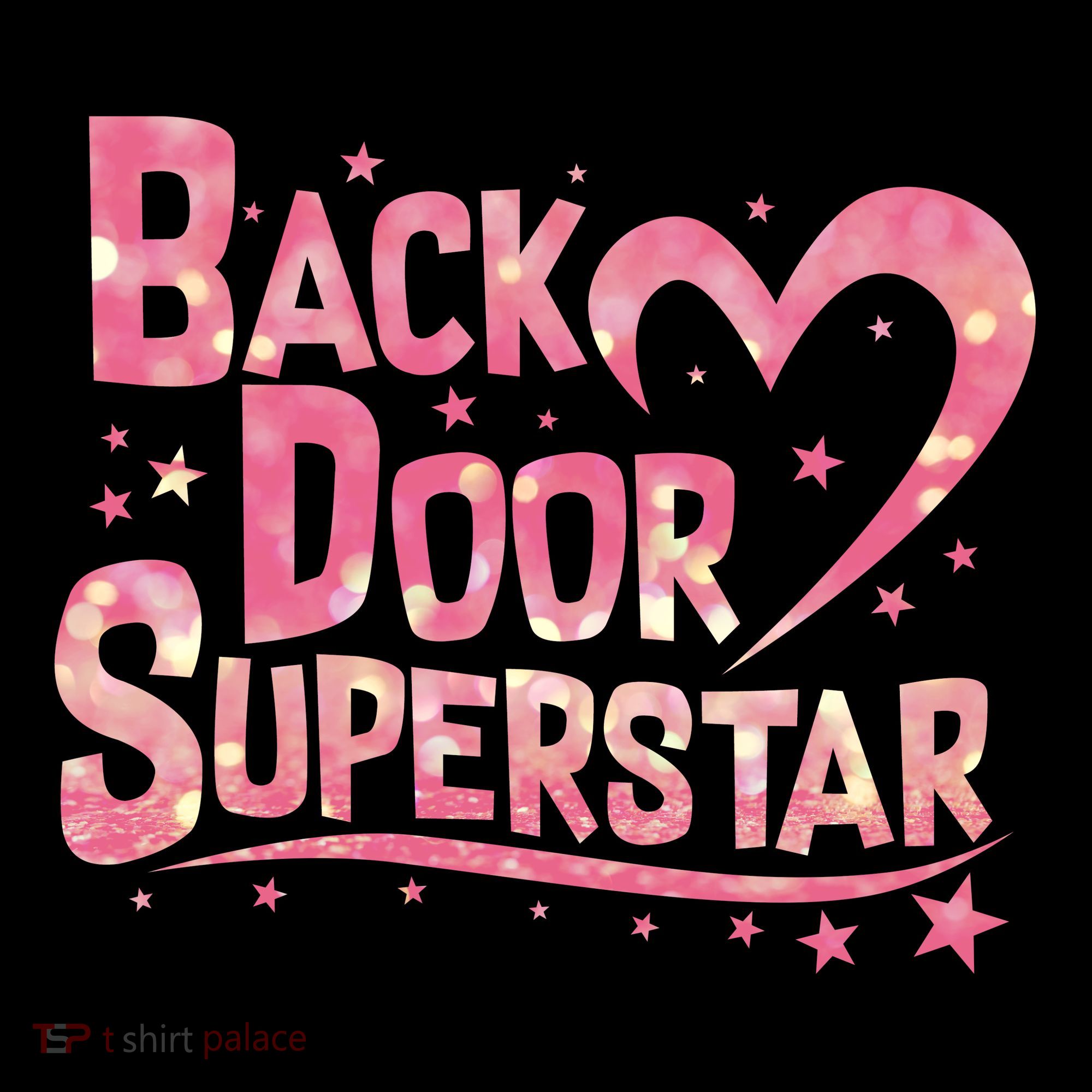 Back Door Superstar Meme Pink Glitter Coffee Mug