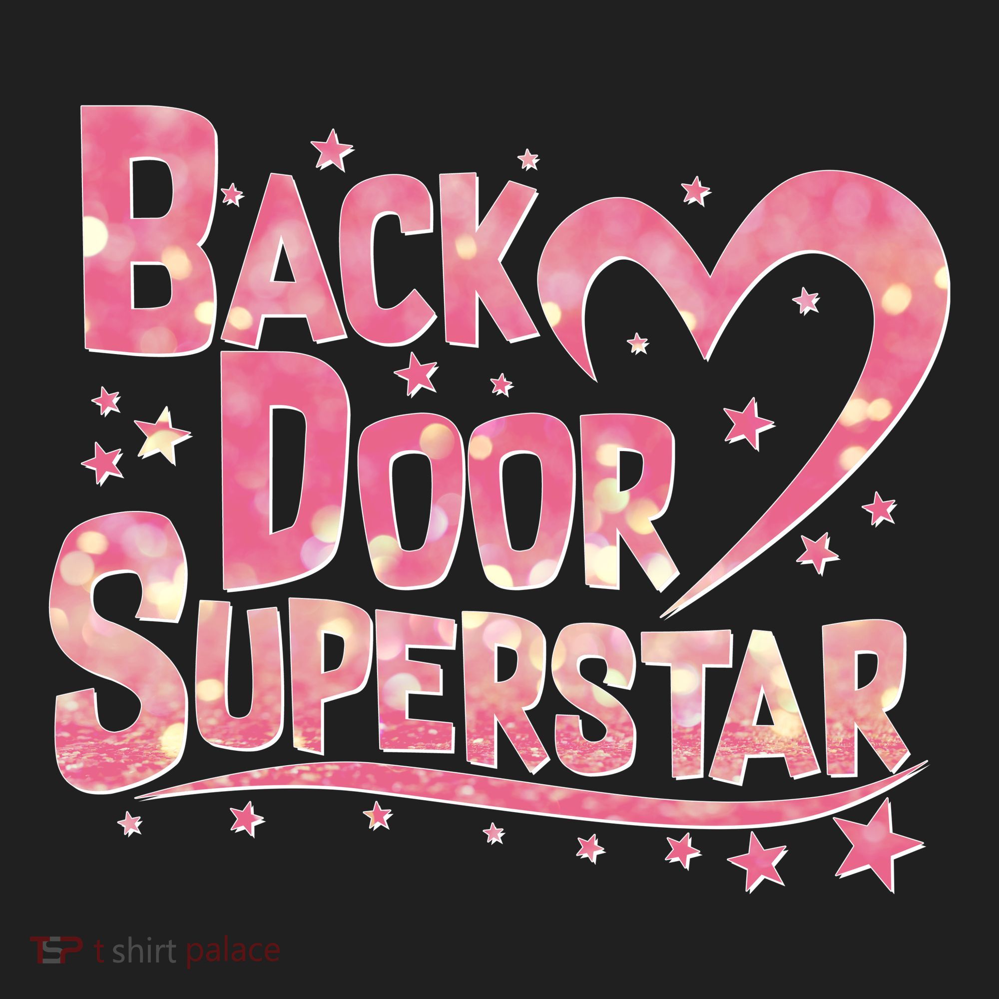Back Door Superstar Meme Pink Glitter Beanie