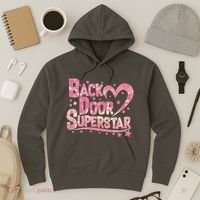 Back Door Superstar Meme Pink Glitter Hoodie thumb 3
