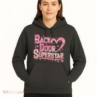 Back Door Superstar Meme Pink Glitter Hoodie thumb 5