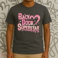 Back Door Superstar Meme Pink Glitter T-Shirt thumb 3